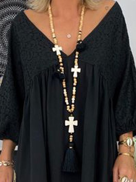 

Abito Confortevole, Nero, Casual Dresses