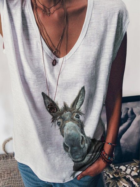 

White Sleeveless Casual Shirts & Tops, Tank Top