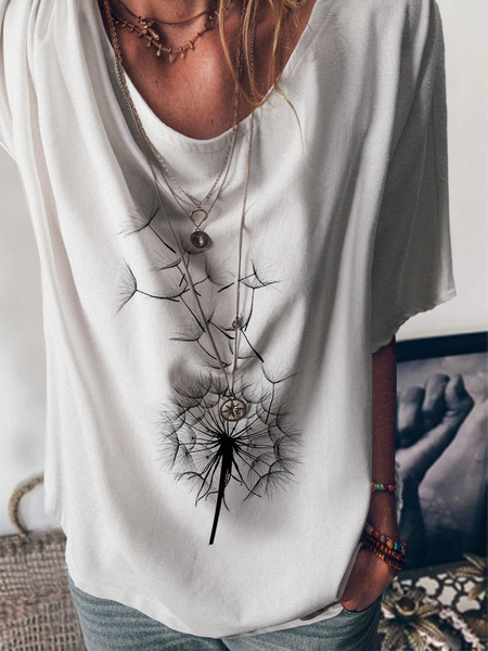 Bianco Maniche Corte Dritto Cotone Top, Blouses & Shirts
