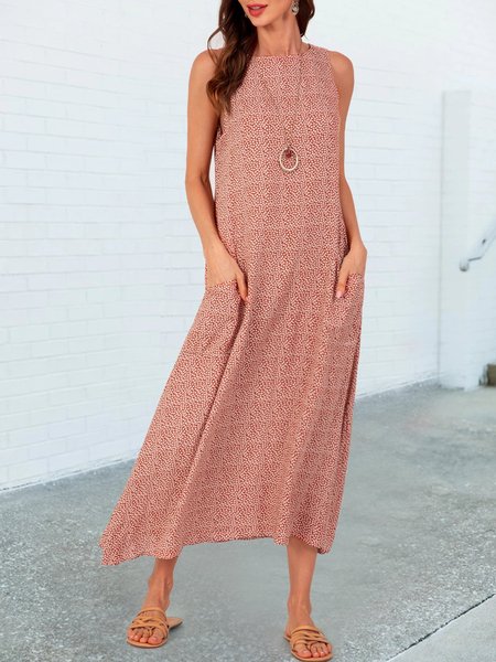 

Orange Holiday Pockets Shift Maxi Dress, Maxi Dresses