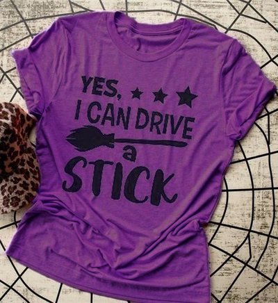 

Short Sleeve Floral-Print Crew Neck Top, Purple, Tees & T-shirts