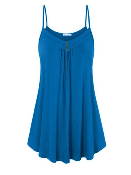 

Spaghetti-Strap Summer Sleeveless Mini Dress, Blue, Mini Dresses