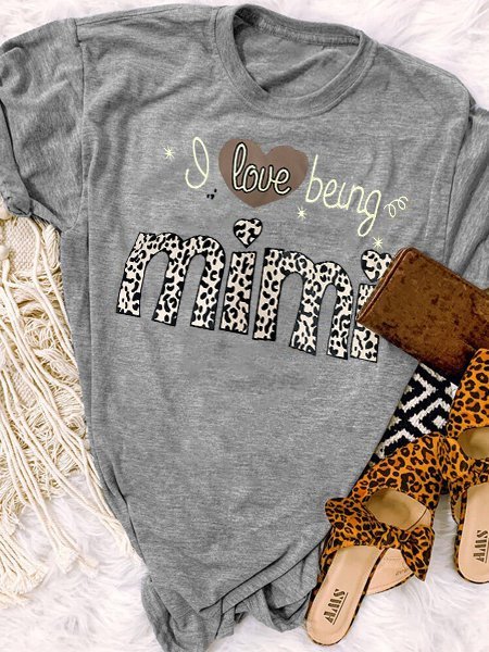 Yellow Casual Cotton Short Sleeve T-shirt, Gray, Tops