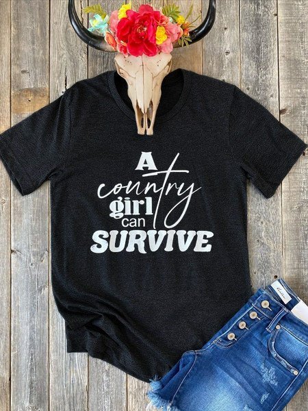 

Cotton Short Sleeve Casual T-shirt, Black, T-shirts