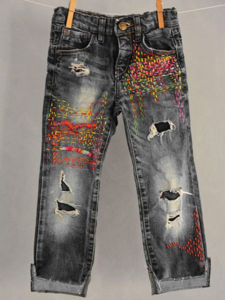 

Pantaloni Casuale Denim, Nero, Pants