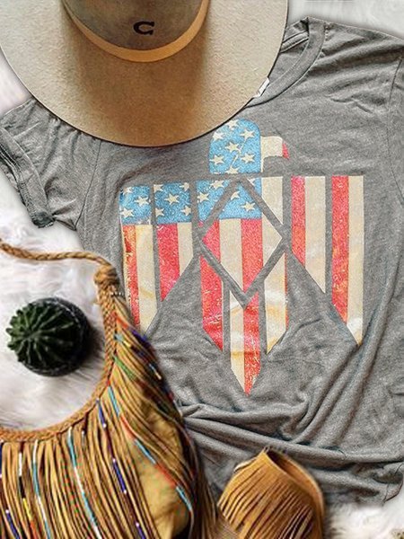 

T-Shirt Vintage Dritto di Cotone, Grigio verde, T-Shirts