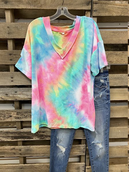 T-Shirt con Scollo a V, Come immagine, T-Shirts