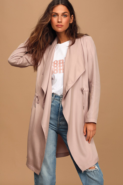 

Pink Shift Casual Long Sleeve Tc Blazer, Trench Coats
