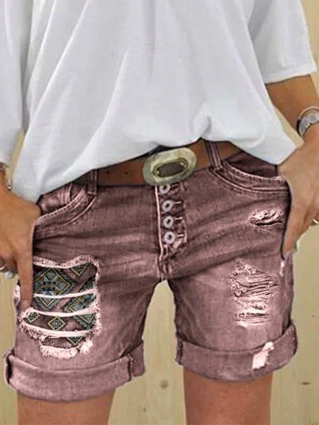 

Vacanza Denim Pantaloni, Grigio rosa, Shorts