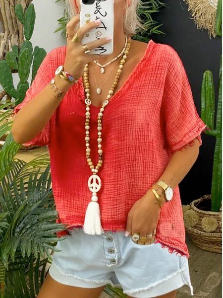 

Top Casuale, Rosso, T-Shirts