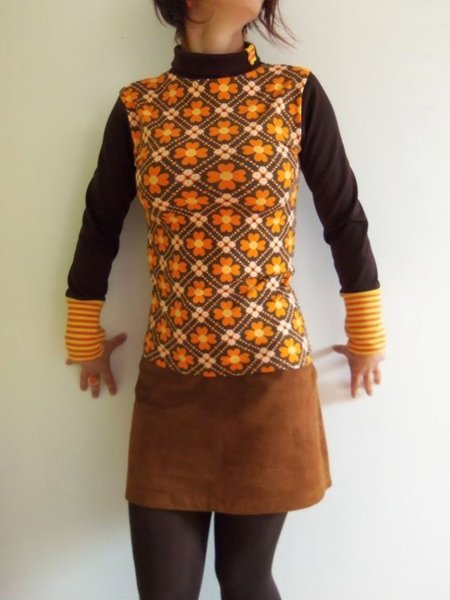 

Casual Long Sleeve Plus Size Dress, Yellow, Dresses