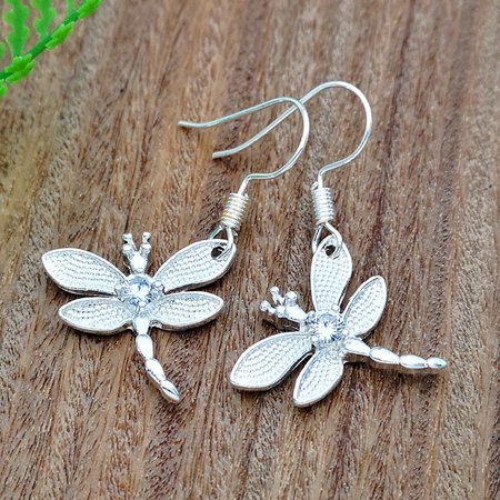 

Fashion Dragonfly Earrings, Silver, Earrings