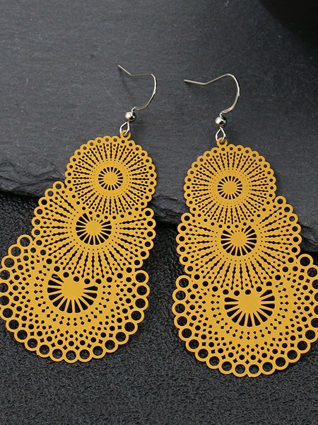 

Alloy Earrings, Yellow, Earrings