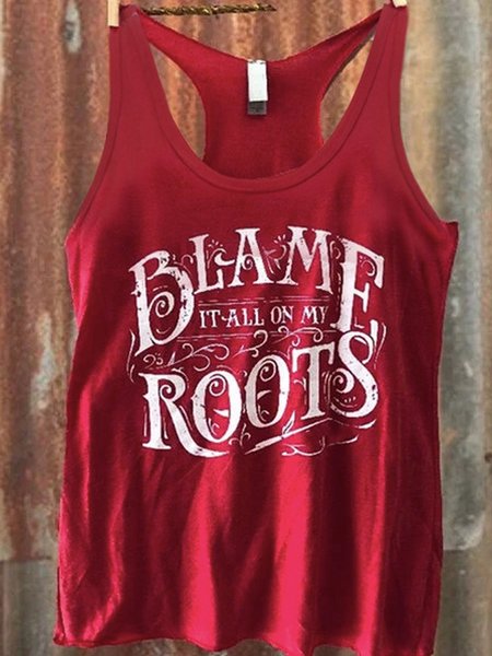 

Gilet Casuale di Cotone, Rosso, Tank Top