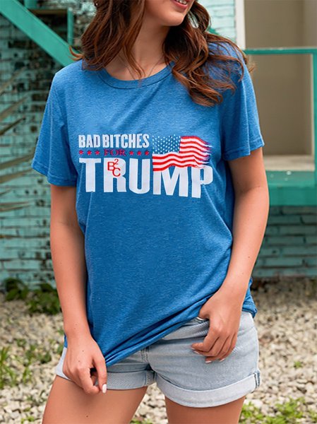 

Blue Short Sleeve Cotton-Blend Shirt & Top, T-shirts