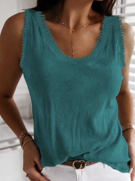 

Gilet Frangiato, Verde militare, Tank Top