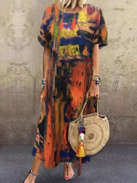

Knitting Dress Casual Knitting Dress, Orange, Dresses