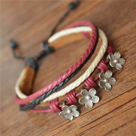 

Red 1 Canvas Vintage Bracelets, Winter Clearance