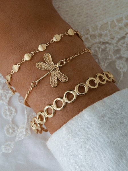 

Golden Alloy Casual Bracelets, Winter Clearance