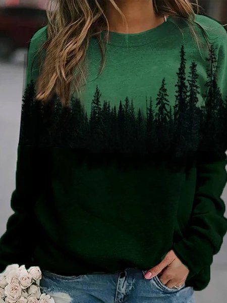 

Green Shift Long Sleeve Sweatshirt, Hoodies&Sweatshirts