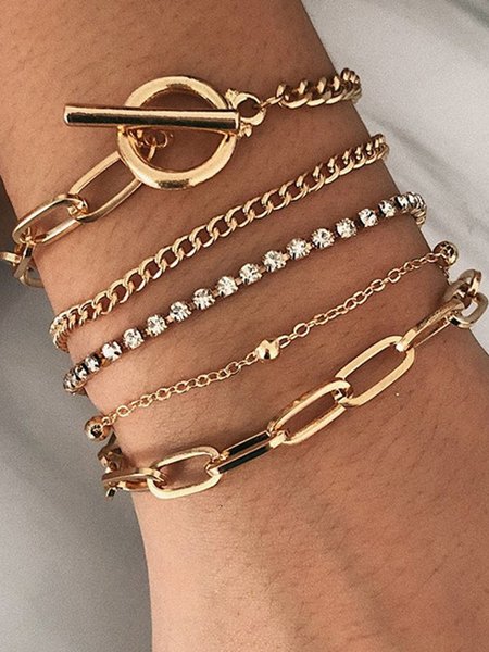 

Gold Elegant Alloy Bracelet, Bracelets