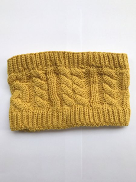 

Autumn And Winter fashion hairpin ski cap handmade knitted headband, Mustard, Hats