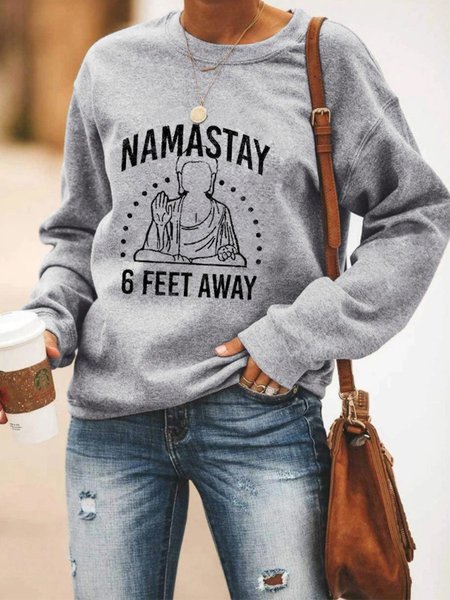 

Namastay 6 Feet Away Sweatshirt, Gray, Hoodies&Sweatshirts