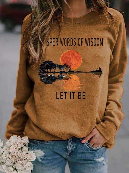 

Women Whisper Words Of Wisdom Let It Be Sweatshirts Tops, Brown, Hoodies&Sweatshirts