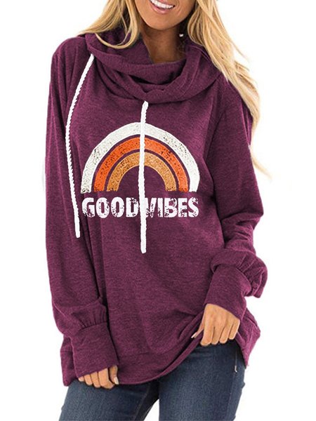 

Casual Printed Sweatshirts & Hoodies, Purple, Sweatshirts & Hoodies