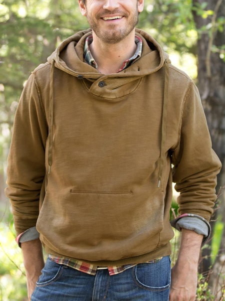 

Brown Casual Hoodie Plain Sweatshirt, Hoodies