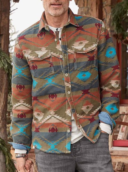 

Men's Orange Tribal Casual Shirts, Men's Floral shirt