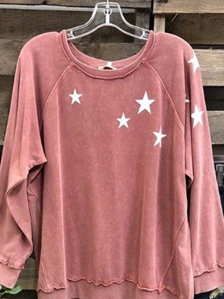 

Naked Pink Star Cotton-Blend Printed Long Sleeve Sweatshirt, Hoodies&Sweatshirts