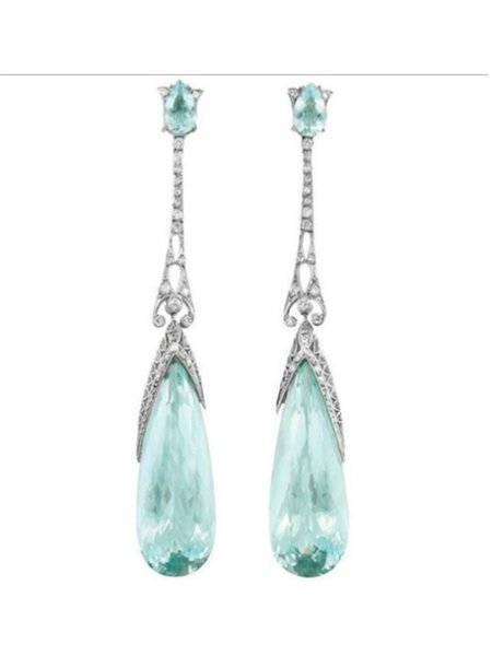 

Lightblue Elegant Alloy Earrings, Earrings