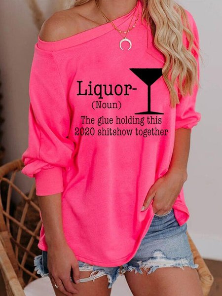

Liquor Off-Shoulder Top, Rose red, Hoodies&Sweatshirts