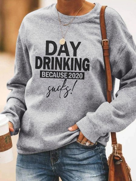 

Day Drinking Because 2020 Sucks Sweatshirt, Gray, Hoodies&Sweatshirts