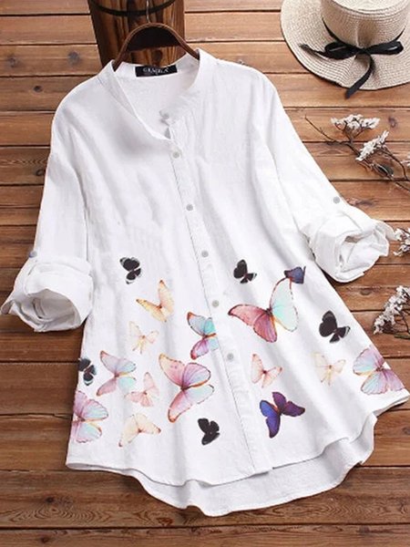 

Camicetta di Cotone, Bianco, Tops