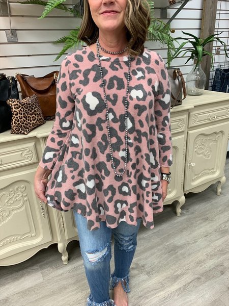 

O-Neck Casual Cotton Shirts & Tops, Pink, Tops