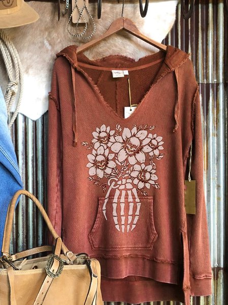 

Casual Halloween Long Sleeve Hoodie, Red, Hoodies & Sweatshirts