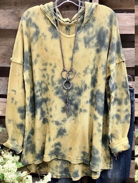 

Hoodie Casual Sweatshirt, Yellow, Tops