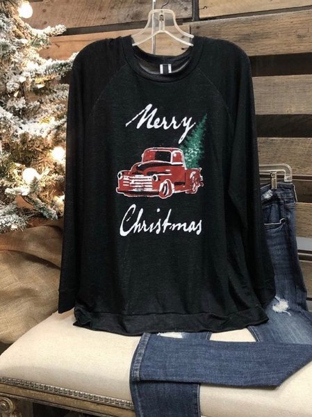 

Casual Sweatshirt, Black, Tops