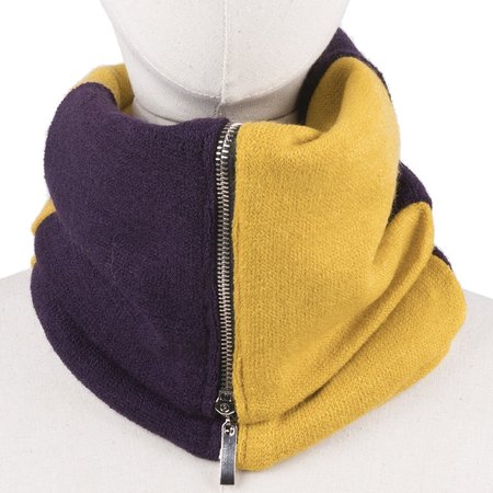 

Color Block Zipper Casual Scarves & Shawls, Yellow, Scarves & Gloves