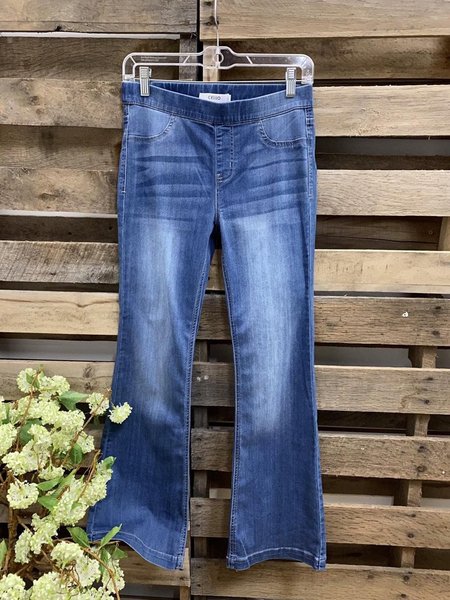 

Blue Denim Plain Casual Pants, Jeans