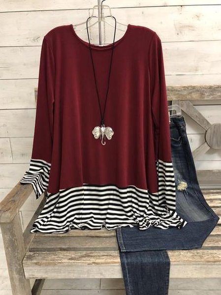 

O-Neck Shirts & Tops, Green, Tops