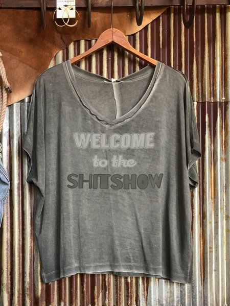 

Ladies Personalized Printed Short Sleeve Tee, Gray, Tees & T-shirts