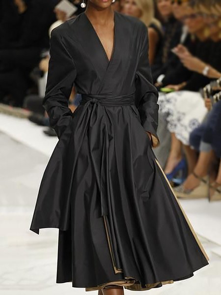 

Abito Nero A-line Scollo a V Sexy, Occasion Dresses