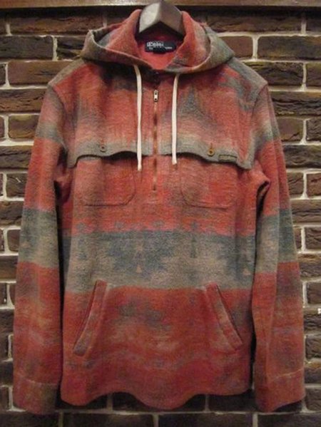 

Color Block Thick Pocket Hooded Winter Hoodies, Red, Men's Clothing