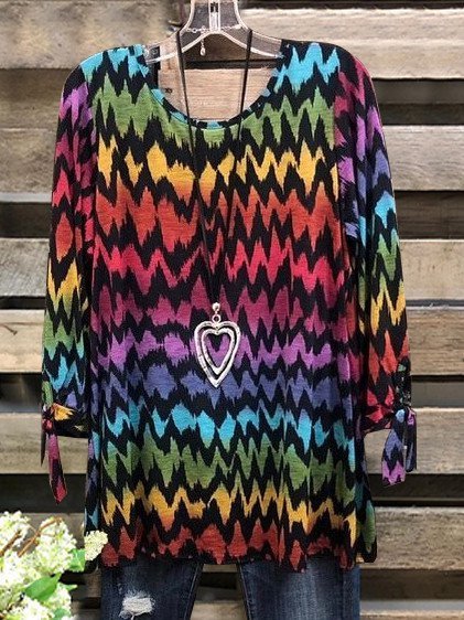 

Long Sleeve Striped Shirts & Tops, Red, Tops