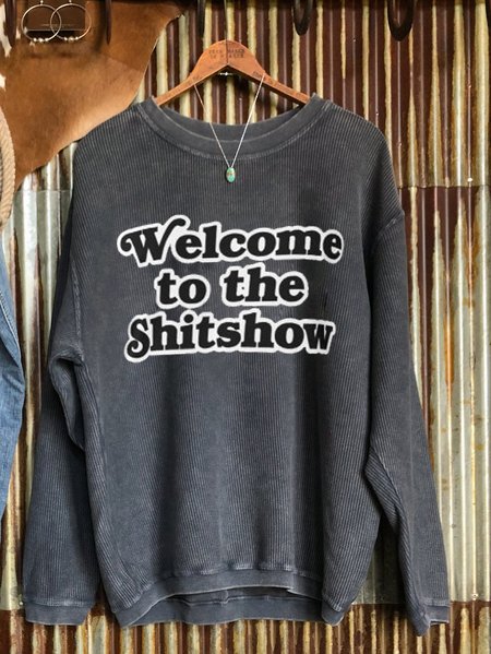 Personalized Printed Long Sleeve Sweatshirt, Gray, Hoodies&Sweatshirts