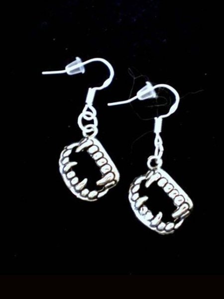 Halloween Pumpkin Head Witch Pendant Earrings, 3#, Accessories