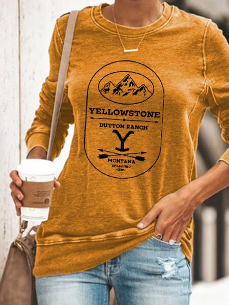 

Casual Letter Hoodies & Sweatshirts, Yellow, Hoodies & Sweatshirts